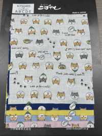 KTS6485 ダブルガーゼ 柴犬 プリント[生地] コットンこばやし サブ画像