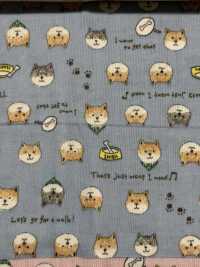 KTS6485 ダブルガーゼ 柴犬 プリント[生地] コットンこばやし サブ画像