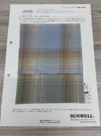26260 OLD SLUB10sコットンツイルオンブレーチェック[生地] SUNWELL(サンウェル) サブ画像