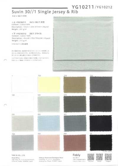 YG10211 スビン 30//1 天竺