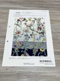 28107 60sローン 水彩花柄プリント[生地] SUNWELL(サンウェル) サブ画像