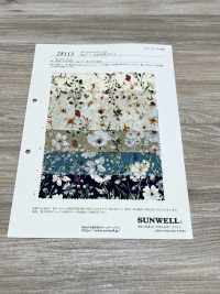 28113 60sローン 水彩花柄プリント[生地] SUNWELL(サンウェル) サブ画像