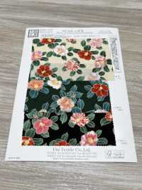 KKP2338-D-MTSUBAKI 二越ちりめん® 都椿[生地] 宇仁繊維(小紋工房) サブ画像