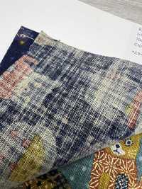 83074 ムラ糸クロス 昔ぐらし金猫絣[生地] VANCET サブ画像