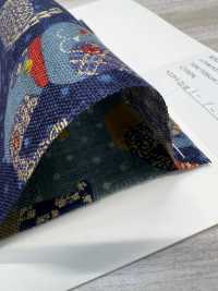 83074 ムラ糸クロス 昔ぐらし金猫絣[生地] VANCET サブ画像