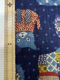 83074 ムラ糸クロス 昔ぐらし金猫絣[生地] VANCET サブ画像