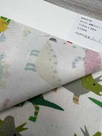 850579 オックス 未晒コットン ほっこりダイナソー[生地] VANCET サブ画像