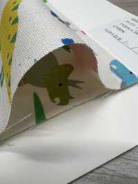 850579 オックス 未晒コットン ほっこりダイナソー[生地] VANCET サブ画像