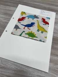 850579 オックス 未晒コットン ほっこりダイナソー[生地] VANCET サブ画像