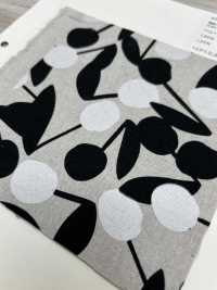 850581 綿麻キャンバス 80/20 CHERRY POM[生地] VANCET サブ画像