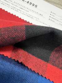 K-4995 8/1パッファローチェックシャギー起毛[生地] 桑村繊維 サブ画像