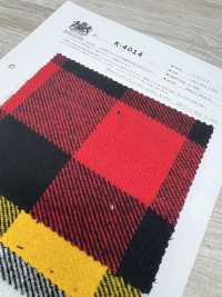 K-4014 トリプルヤーンツイル起毛ブロックチェック[生地] 桑村繊維 サブ画像