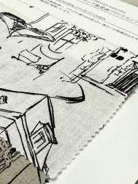 28117 綿麻シーチング 風景画 プリント エンジェルソフト加工[生地] SUNWELL(サンウェル) サブ画像