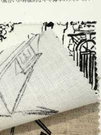 28117 綿麻シーチング 風景画 プリント エンジェルソフト加工[生地] SUNWELL(サンウェル) サブ画像