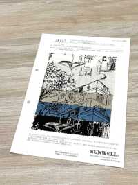 28117 綿麻シーチング 風景画 プリント エンジェルソフト加工[生地] SUNWELL(サンウェル) サブ画像