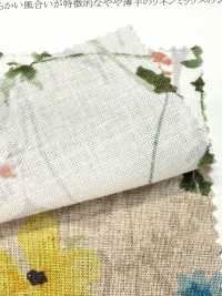 28118 綿麻シーチング水彩プリントエンジェルソフト加工[生地] SUNWELL(サンウェル) サブ画像