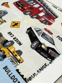 AP51207-DR ハタラククルマ オックス(半折)[生地] コスモテキスタイル サブ画像