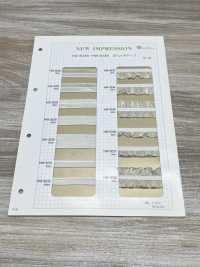 HW-3036 オーガンジーフリル ゴールドラメ ストレッチテープ[リボン・テープ・コード] ノンネーム サブ画像