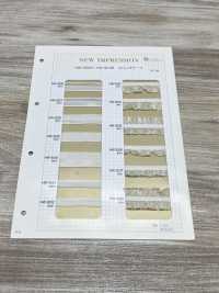 HW-3038 オーガンジー両フリル ゴールドラメ ストレッチテープ[リボン・テープ・コード] ノンネーム サブ画像