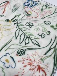 8026-580-1 Wガーゼ 綿描き花[生地] 北高 サブ画像