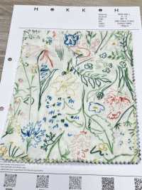 8026-580-1 Wガーゼ 綿描き花[生地] 北高 サブ画像