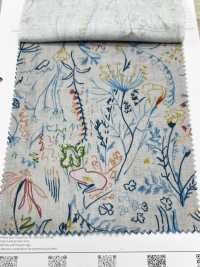 8026-580-1 Wガーゼ 綿描き花[生地] 北高 サブ画像