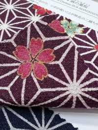 KKP2338-D-ASANOHA 二越ちりめん® 宝づくし[生地] 宇仁繊維(小紋工房) サブ画像