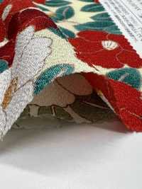 KKP2338-D-MODANTBK 二越 ちりめん® モダン椿[生地] 宇仁繊維(小紋工房) サブ画像