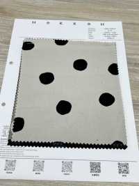 7026-1720-6 21W コール天 手描き丸[生地] 北高 サブ画像