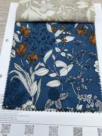 4026-1755-5 21W コール天 刺繍タッチ草花[生地] 北高 サブ画像