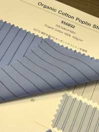 5SG032 オーガニック コットン ポプリン ストライプ[生地] シャンブレー サブ画像