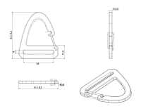 HH163 アルティカ トライアングルクリップフック[バックル・カン類] Trimmers サブ画像
