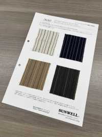 26265 40sコットン シャーリング ブラッシュ ストライプ[生地] SUNWELL(サンウェル) サブ画像