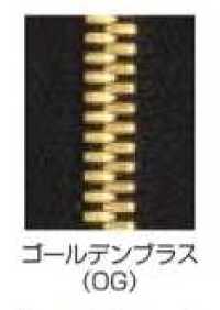 3SGWOGC-SLSH-H 頭合わせ EXCELLA® ファスナー 3サイズ ゴールデンブラス 止 ダブル YKK サブ画像