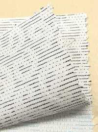 A-1664 刺し子風 ペイズリー ジャガード[生地] 有延商店 サブ画像