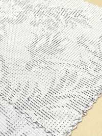 A-1581 刺し子風 ボタニカルフラワー ジャガード[生地] 有延商店 サブ画像