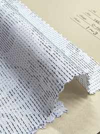 A-1581 刺し子風 ボタニカルフラワー ジャガード[生地] 有延商店 サブ画像