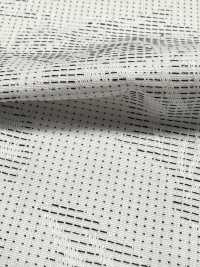 A-1581 刺し子風 ボタニカルフラワー ジャガード[生地] 有延商店 サブ画像