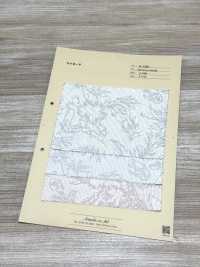 A-1581 刺し子風 ボタニカルフラワー ジャガード[生地] 有延商店 サブ画像