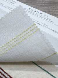 KYC-671-W-1 綿 レーヨン リネン ドビー マルチボーダー 広巾[生地] 宇仁繊維(小紋工房) サブ画像