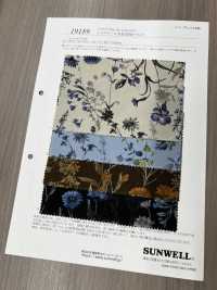 19189 シャツ コール 水彩花柄 プリント[生地] SUNWELL(サンウェル) サブ画像