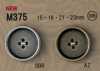 M375 ヴィンテージ調 メタル釦 フチあり