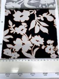 7027-810-1 CRサテン ライン入り花柄[生地] 北高 サブ画像