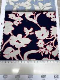 7027-810-1 CRサテン ライン入り花柄[生地] 北高 サブ画像