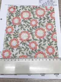 4027-848-1 綿 ローン 刺繍 ボンボンフラワー レース[生地] 北高 サブ画像