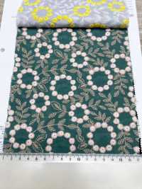 4027-848-1 綿 ローン 刺繍 ボンボンフラワー レース[生地] 北高 サブ画像