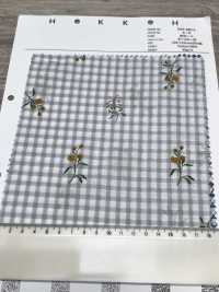7027-640-3 80 ローン ギンガム+花[生地] 北高 サブ画像