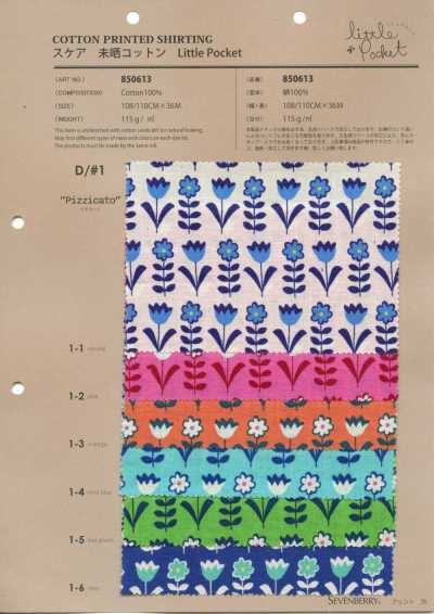 850613 スケア 未晒コットン Little Pocket "Pizzicato"