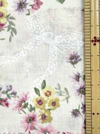RU2530 RURU BOUQUET Rose Wreath プリント シーチング (丸巻)[生地] コスモテキスタイル サブ画像