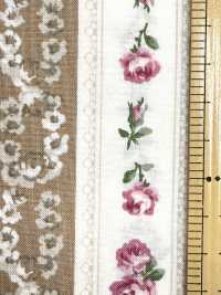 RU2530 RURU BOUQUET Rose Wreath プリント シーチング (丸巻)[生地] コスモテキスタイル サブ画像